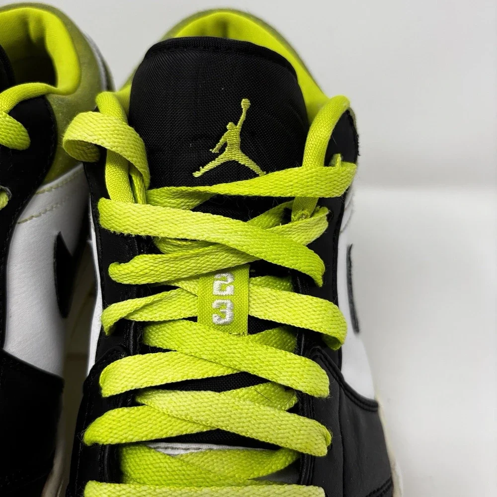 Nike Air Jordan 1 Low Black Cyber Volt Green White Black Men's Size 10 CK3022
